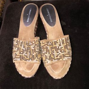 Donald J Pliner jeweled wedges.